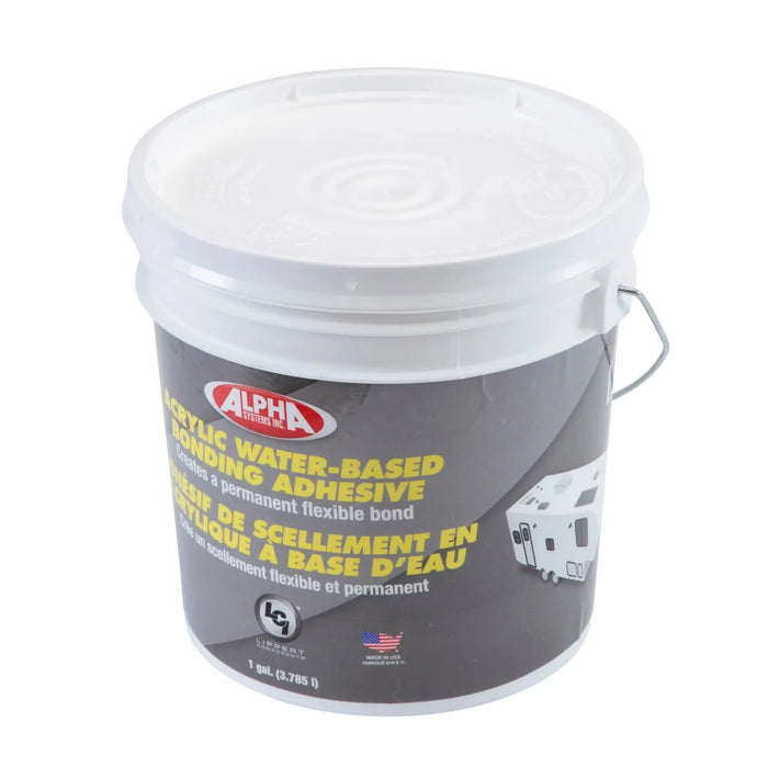 Lippert Alpha 8011 Acrylic Water Based Bonding Adhesive, White, 5 Gallons - 804-2020135318