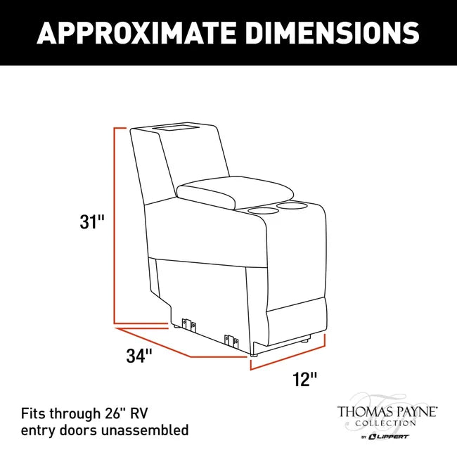 Thomas Payne RV Furniture - Seismic Series Modular Theater Seating, Center Console, Millbrae - 2020129322