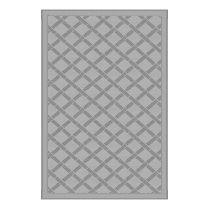 Lippert Reversible All-Weather Patio Mat, 6-foot x 9-foot, GREY - 2021028006