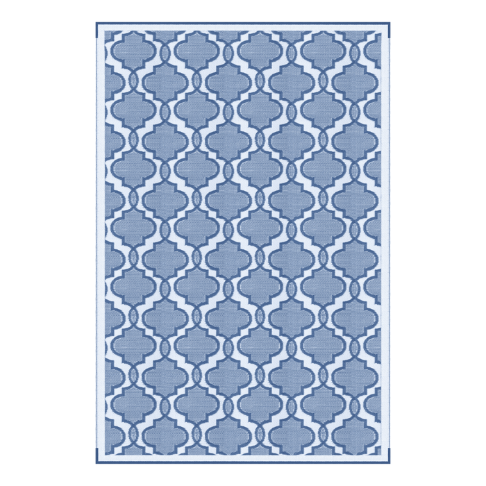 Lippert Reversible All-Weather Patio Mat, 8-foot x 12-foot, BLUE - 2021028009