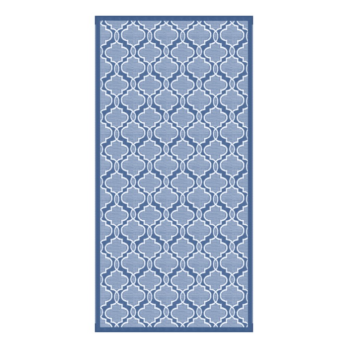 Lippert Reversible All-Weather Patio Mat, 8-foot x 16-foot, BLUE - 2021028031