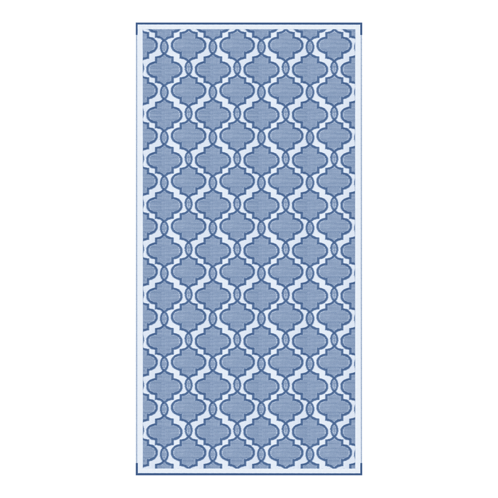 Lippert Reversible All-Weather Patio Mat, 8-foot x 16-foot, BLUE - 2021028031