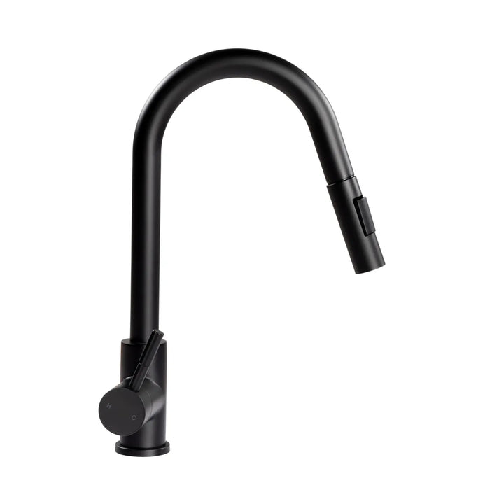 Lippert Pull Down Bullet Faucet for RV Kitchen - Black Matte  - 2021090600