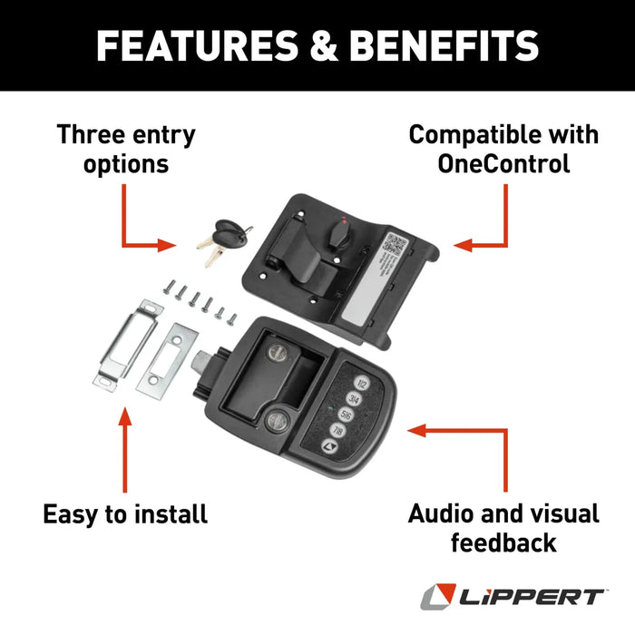 Lippert Bluetooth, Keyless Entry Door Lock, Right Hand - 2022119636