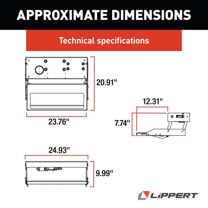 Lippert Kwikee Series Step Assembly w/Logic Control Unit, and Power Switch - 3747453