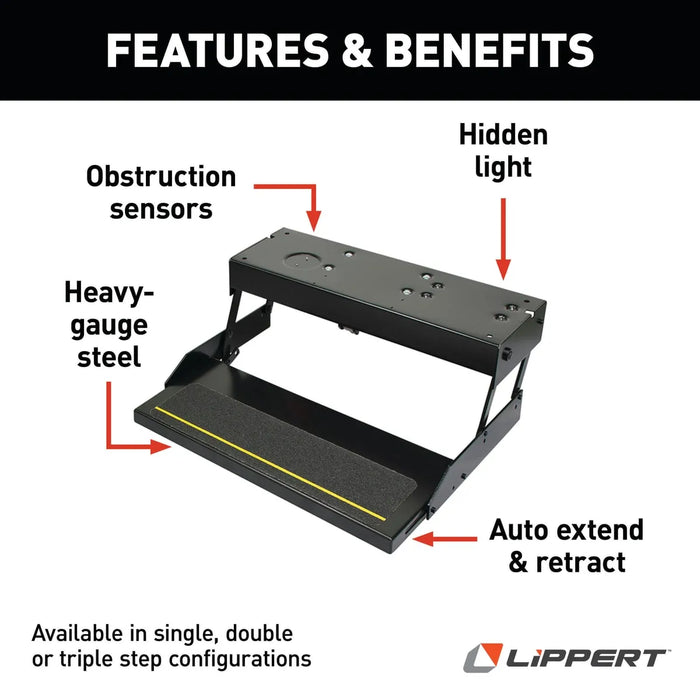 Lippert Kwikee Series Step Assembly w/Logic Control Unit, and Power Switch - 3747453