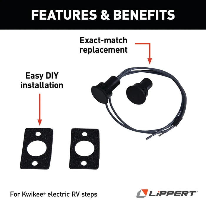 Lippert Kwikee 3/4-inch Core Large Round Door Jam Switch - 378054