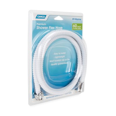 CAMCO RV 60" Shower Flex Hose (White) - 43717