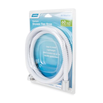 CAMCO RV 60" Shower Flex Hose (White) - 43717