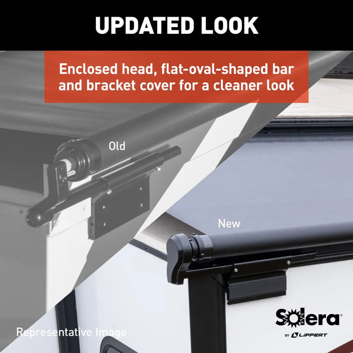 Lippert Solera 5000 Series Slide Out Awning Topper, 90" Black - V000165062