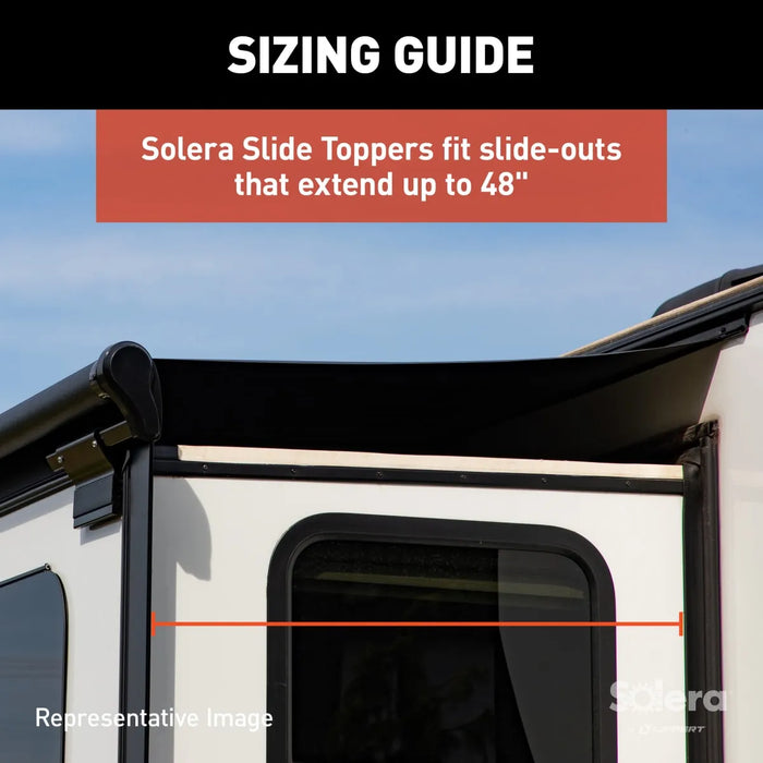 Lippert Solera 5000 Series Slide Out Awning Topper, 90" Black - V000165062