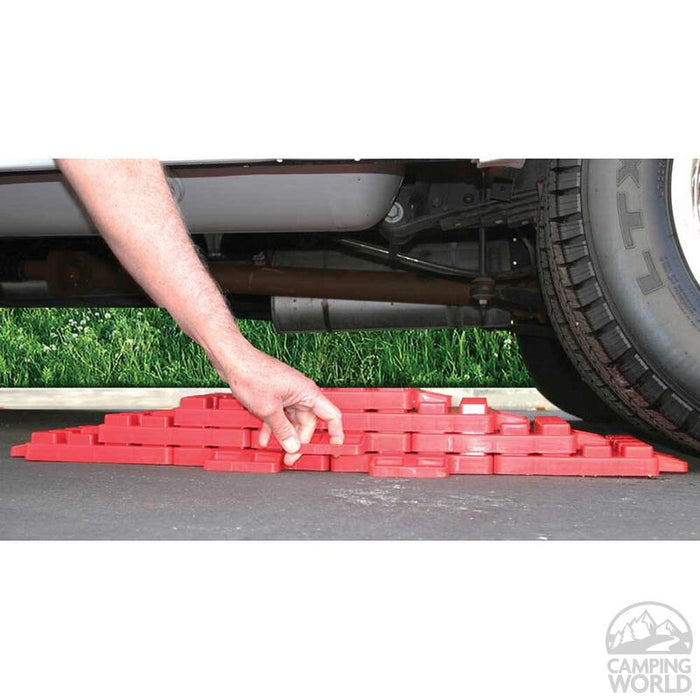 Valterra A10-0920 Stackers Leveler/Jack Pad W/Carry Bag, Red, 10/Pack