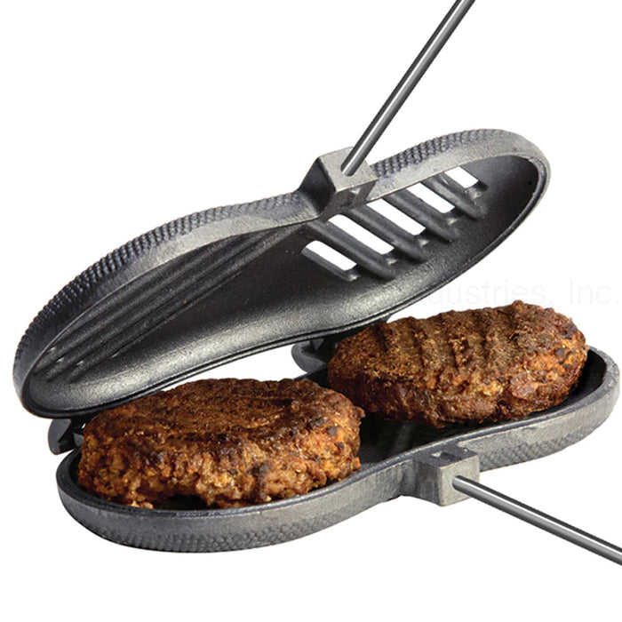 Rome Double Burger Griller - Cast Iron - 1525