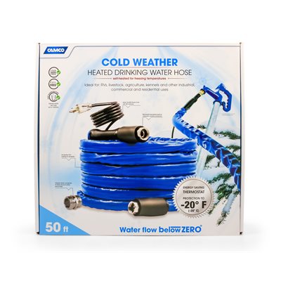 Camco 22912 Heated Drinking Water Hose, -20°F, 5/8" ID x 50' L