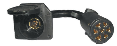 Pollak Corp 7-Way Pin Plug To 7-Way RV Socket - 329-12724EP