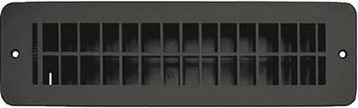 RV Designer Black Plastic Vent Register, Dampered 2.25" x 10" - H841