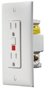 RV DESIGNER Dual GFCI Outlet with Cover Plate, White - S801