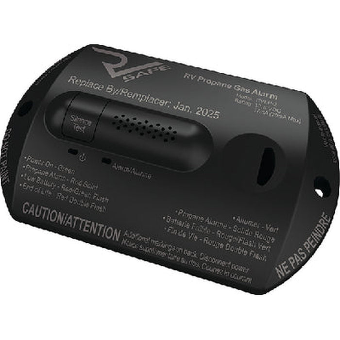 RV Safe Propane Gas Alarm, 2-Wire, Black - RVLP2B