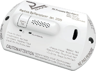RV Safe Propane Gas Alarm, 2-Wire, White - RVLP2W