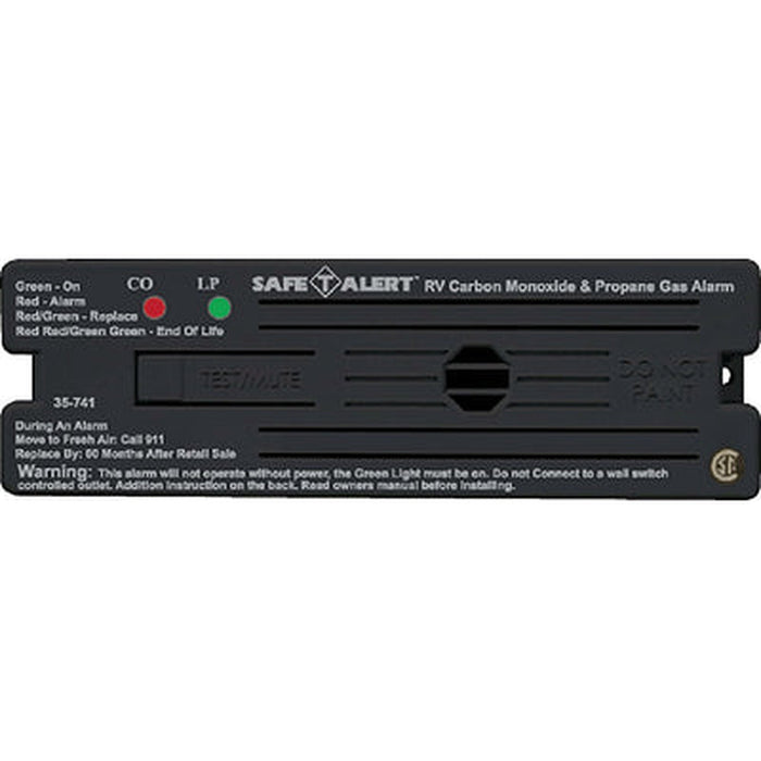 Safe-T-Alert Alarm 12-Volt Surface Mount LP+Co - Black - 35741BL