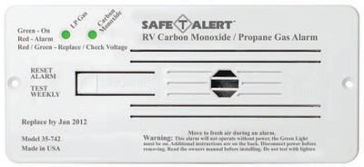 Flush Mount Carbon Monoxide + Propane Alarm - White (35742WT)