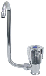 Scandvik Folding Cold Water Tap with Clear Acrylic Knob, Chrome  - 10056P