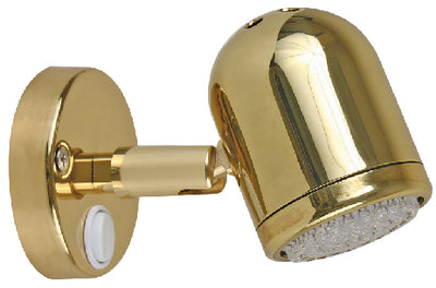 Scandvik Polished Brass Reading Light LED  - 19052P