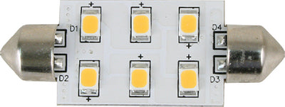 Scandvik Light Festoon 42 MM 6 LED Warm White - Replacement Bulb - 41104P