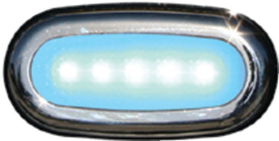 Scandvik 5 Blue LEDs - Court Light Surface Mount Stainless Steel - 41362P