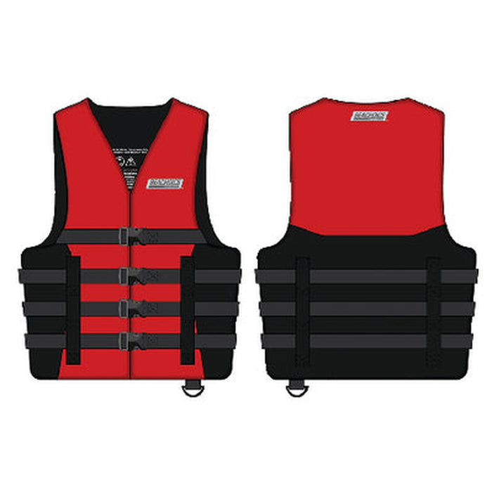 BODY GLOVE VESTS - 4-Belt Ski Vest Red S/M - 85383