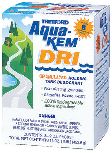Thetford Aqua Kem Liquid Holding Tank Deodorizer, 2 oz. Packet, 8/Pack - 20720