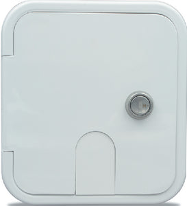 THETFORD Small Electric Cable Hatch with Thumb Latch, White - 94334