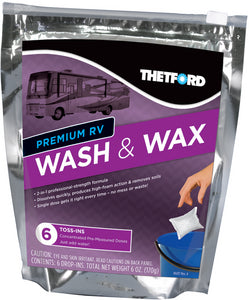 Thetford Premium Wash & Wax Toss-Ins, 6 - 1 oz.. Treatments [Wash] - 96008