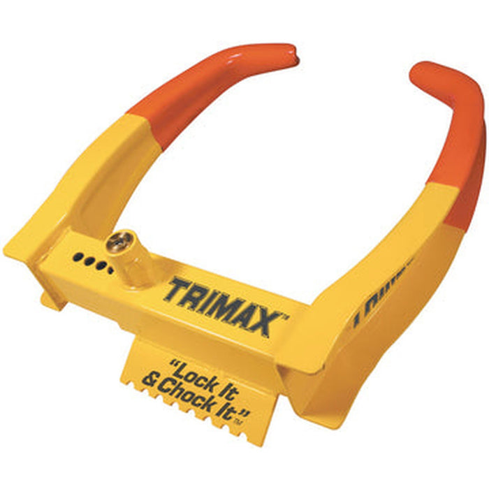 Trimax Deluxe Universal Wheel Chock Lock, Yellow/Red - Tcl75