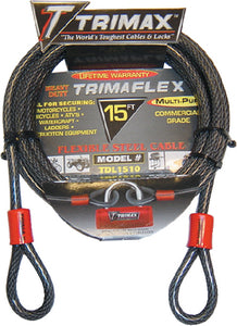 Trimax Locks 15' Dual Loop-Multi Use Cable - TDL1510