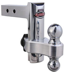 Trimax Locks 12" Aluminum Adjustable Drop Hitch W/Locking Ball Mount - TRZ12AL