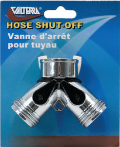 Valterra Hose Shut Off Valve / Metal "Y" Double Hose Adapter - A010131VP
