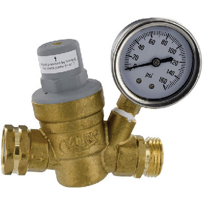 Valterra Adjustable RV Water Regulator, Brass Lead-Free - A011117VP