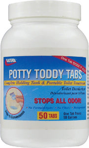 Valterra Potty Toddy Tabs, Holding Tank and Portable Toilet Treatment, 50/Pack - Q5004