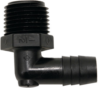 Valterra 90° 1/2" MPT x 1/2" Freshwater Barb Elbow Adapter (RF846)