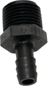 Valterra 1/2" MPT X 3/8" Barb Coupler / Straight Black Male Adapter - (RF883)