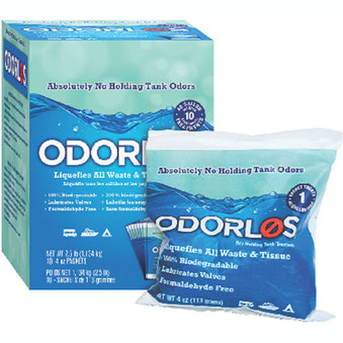 Valterra Odorlos Holding Tank Treatment, Dry 4oz Bags, 10/Pack - V77011