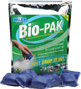 Walex  Bio-Pak Natural Enzyme Holding Tank Deodorizer & Waste Digester, 50/Pack - BIOBLUBG