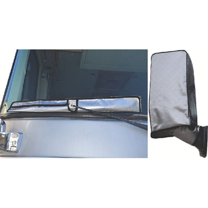 ADCO 2378 - Silver Diamond Plated Steel Vinyl Mirror and Wiper Blade Covers w/storage bag