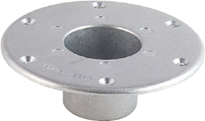 Round Flush Mount Table Leg Base, Chrome - 013-1112