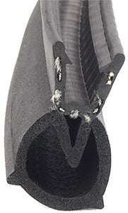 Single Bulb Seal, 1-1/2-inch x 15/16-inch x 43 Ft, Black - 018-3009