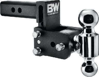 B&W Hitches Tow & Stow 2" Receiver Hitch (Black), Model 6 Dual-Ball - TS10033B