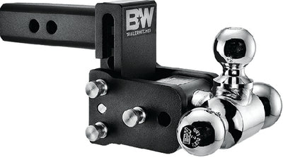 B&W Hitches Tow & Stow 2" Receiver Hitch (Black), Model 8 Tri-Ball - TS10048B