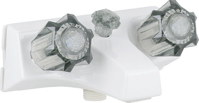 LaSalle Bristol Twin Handle Tub-Shower Faucet White w/Chrome Finish - 20351117W