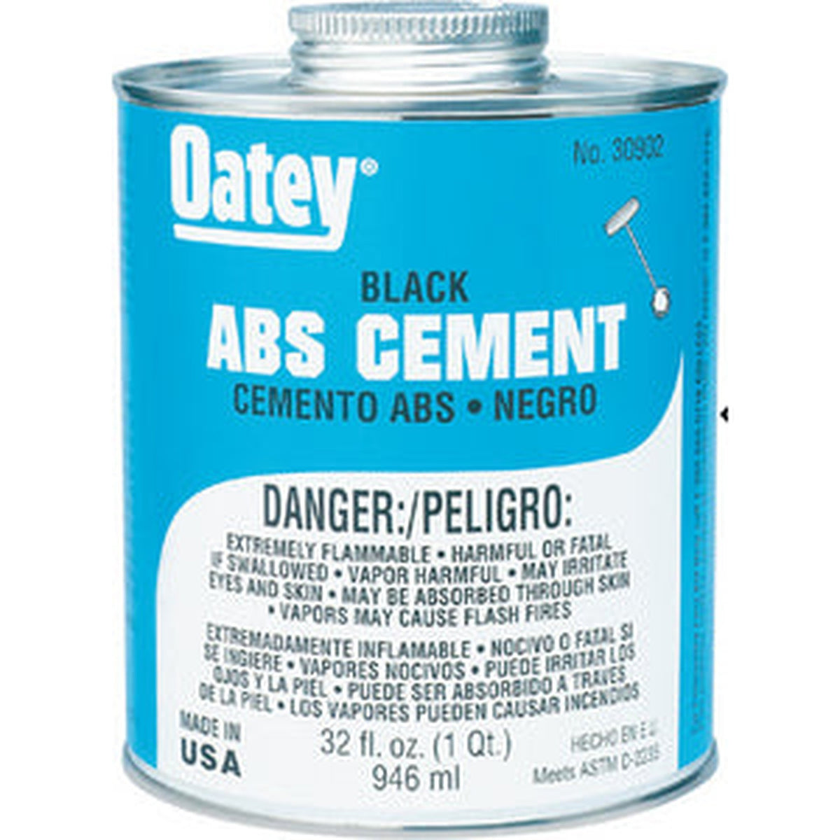 LaSalle Bristol Oatey Black ABS Cement 16oz 7530892 7530892 — Kunes